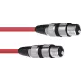 Cable de audio Omnitronic 30220900 1,5 m XLR 3 polos rojo