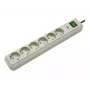 Regleta de enchufes Eco-Line 6 tomas (gris claro, 1,5 metros, protección contra sobretensiones 13.500A)