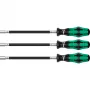 391/3 Set de destornilladores para abrazaderas de manguera negro/verde, 3 piezas, con vástago flexible
