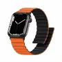 Correa de reloj GUAN Premium Plus para Apple Watch 40/41/38/42 mm, naranja/negro – compatible con Series 10/11