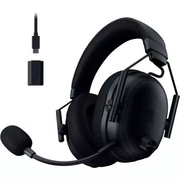 BlackShark V3 Pro, Auriculares gaming negros, ANC, dongle de 2,4 GHz, Bluetooth, USB, jack de 3,5 mm