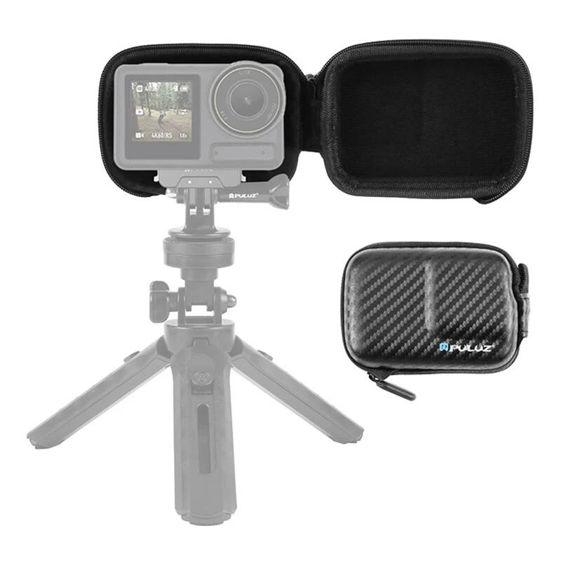 Mini bolsa de cámara para DJI Osmo Action 4/3 PU946B, funda protectora compacta, negra
