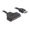 Cable SATA DeLOCK ESATAP-100 0,5m negro