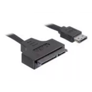 Cable SATA DeLOCK ESATAP-100 0,5m negro