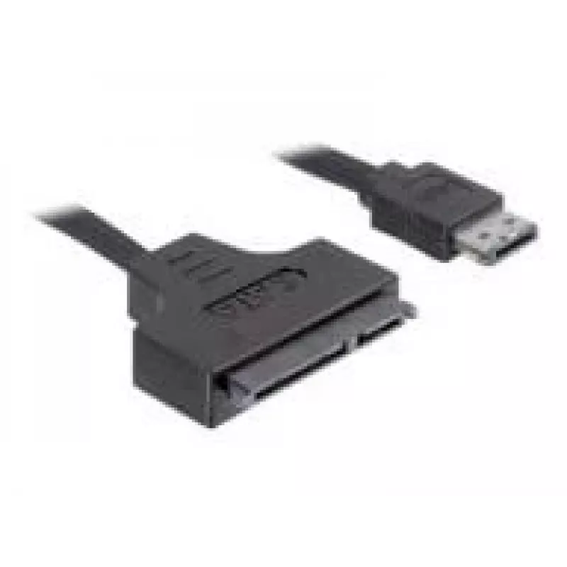Cable SATA DeLOCK ESATAP-100 0,5m negro