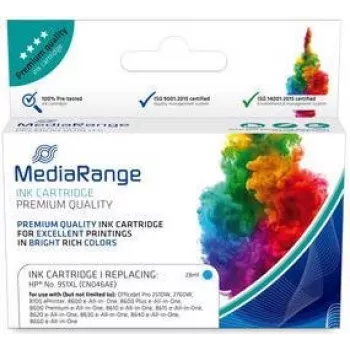 Cartucho MediaRange HP NR 951XL Chip & Ink Level cian