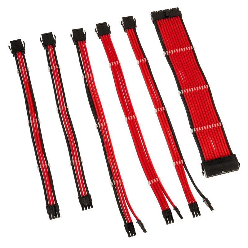 Kolink Core Adept COREADEPT-EK-RED kit de extensión de cables trenzados, 6 cables, rojo