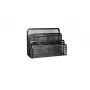 Soporte para correo Forpus, negro, 3 secciones, metal perforado 1006-105