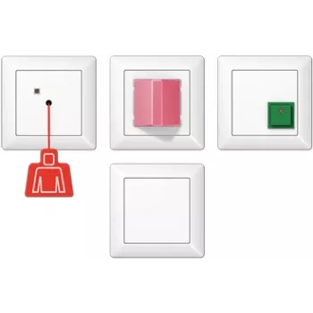 Pulsador Jung NRS AS 0834 WW — cableado, blanco, AC 24V