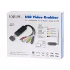 Capturadora USB 2.0 de audio/vídeo LogiLink. USB A/M a 3xCinch + MiniDIN5/H. Negro