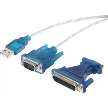 Cable serie Renkforce RF-4222053 USB Type-A DB-25 negro 0,4 m