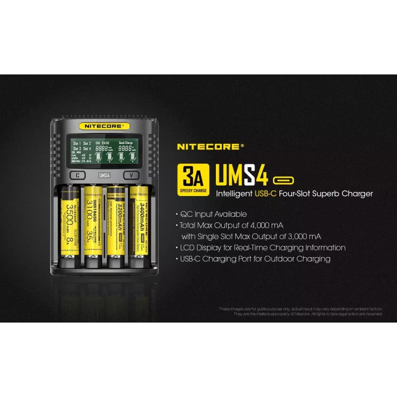 Cargador Nitecore UMS4