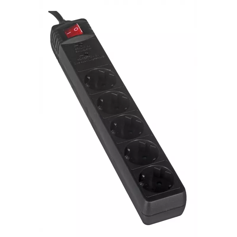 Protector contra sobretensiones Gembird SPG5-C-10 negro 5 tomas AC 250V 3m