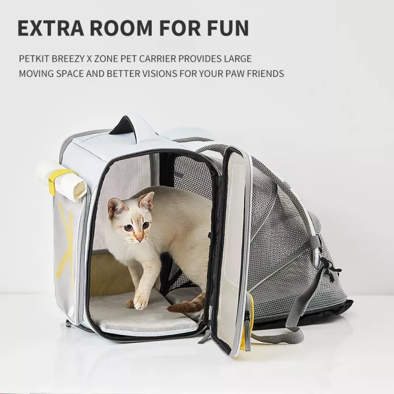 Mochila para gatos PETKIT Breezy xZone - Gris
