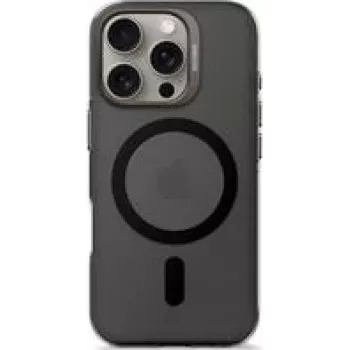Carcasa trasera de plástico reciclado Decoded para iPhone 16 Pro, negra transparente