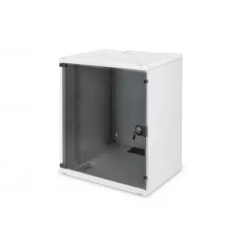 DIGITUS serie Compact DN-19 12-U-S-1 - armario de pared - gris claro, RAL 7035 - 12U - 48,3 cm (19) (DN-19 12-U-S-1)