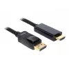 Cable Delock DisplayPort 1.1 conector macho > conector macho High Speed HDMI-A pasivo 3 m negro (82435)