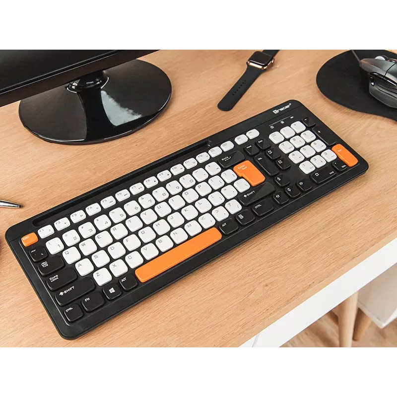 Teclado inalámbrico Tracer Greg RF, 2,4 GHz, tamaño completo, negro