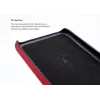 Carcasa trasera con ranura para tarjetas VixFox para iPhone X/XS — rojo rubí, cubierta trasera con compartimento para tarjetas integrado