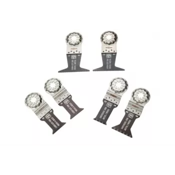 Fein Set de 6 hojas de sierra para multitool oscilante Starlock para madera y metal E-Cut