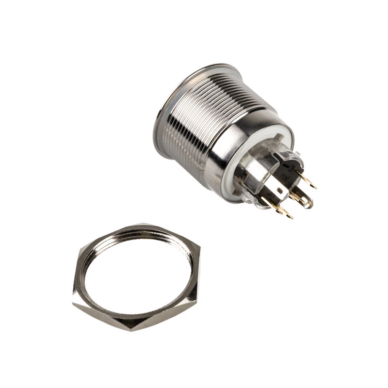 Interruptor/pulsador antivandálico DimasTech 25 mm Silverline Dot RGB PD212