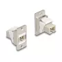 Módulo Keystone para montaje en panel DeLOCK fibra óptica SC simplex conector hembra-conector hembra cónico beige