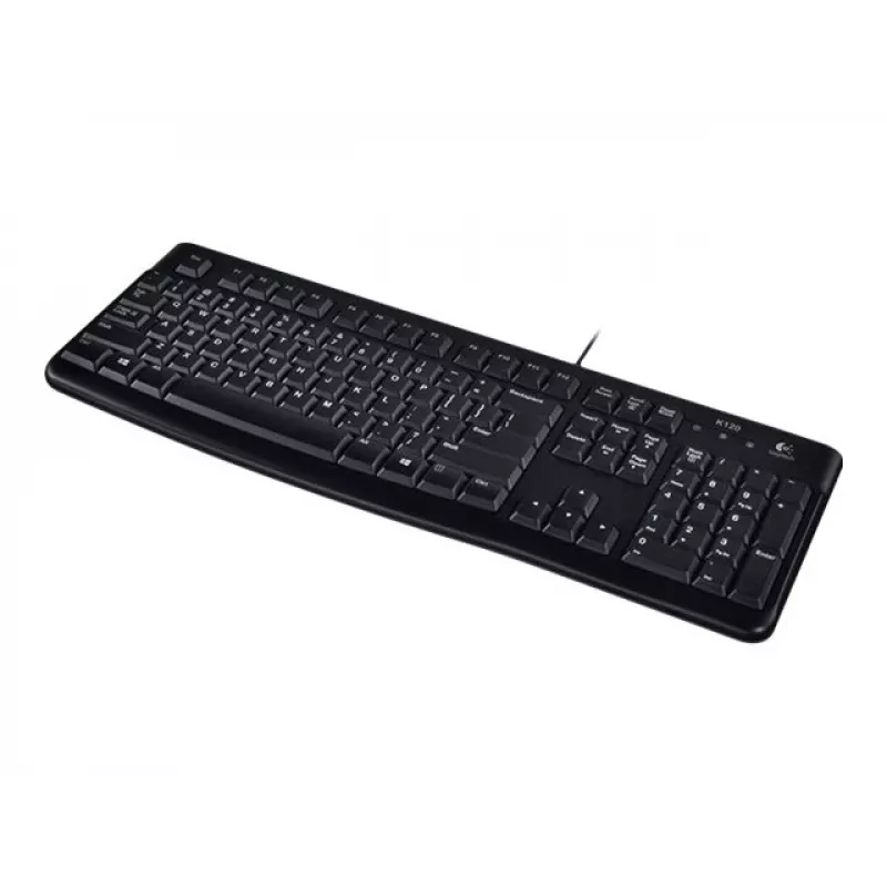 K120 Teclado con cable, con cable, USB, QWERTZ, negro