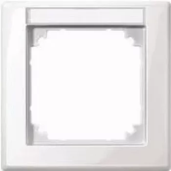 Placa de pared / tapa de interruptor Merten 470119, blanca, marco embellecedor simple