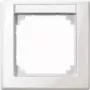 Placa de pared / tapa de interruptor Merten 470119, blanca, marco embellecedor simple