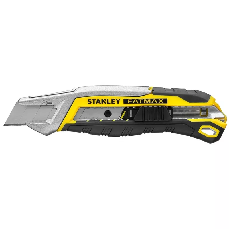 Cúter Stanley FATMAX FMHT10594-0 negro acero inoxidable amarillo 18 mm ancho 165 mm largo
