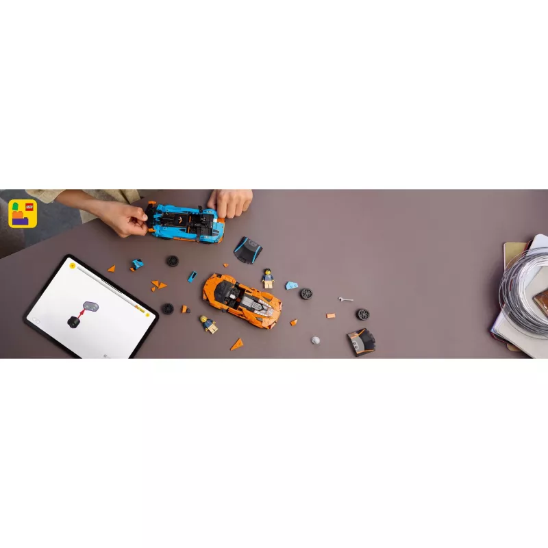Set de construcción LEGO Speed Champions 77238 — Lamborghini Revuelto y Huracán STO, 607 piezas, 2 minifiguras, edad recomendada 10+