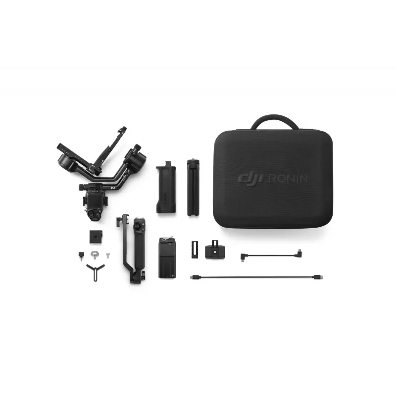 Estabilizador de cámara de mano DJI RS 5 Combo — aluminio, batería de 30 h, 1,46 kg, negro