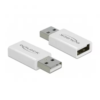 Adaptador USB 2.0 DeLOCK 66530 Type-A macho a hembra bloqueador de datos