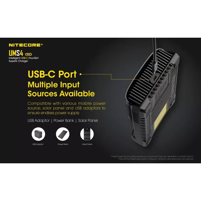 Cargador Nitecore UMS4