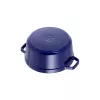 Cocotte redonda de hierro fundido Staub 24 cm Azul oscuro