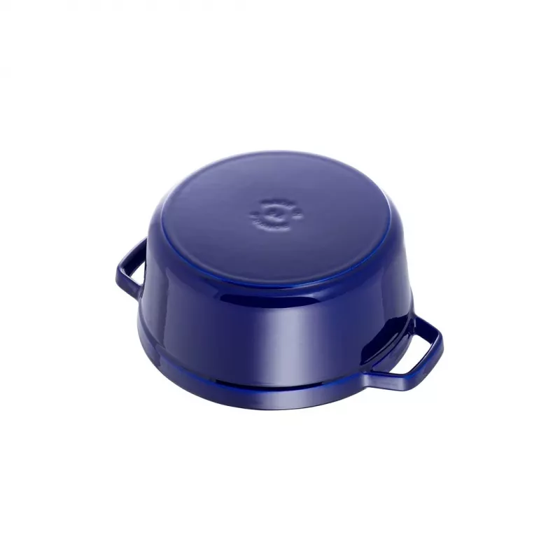 Cocotte redonda de hierro fundido Staub 24 cm Azul oscuro