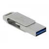 Memoria USB DeLOCK 64 GB USB-C Type-A giratoria carcasa de metal