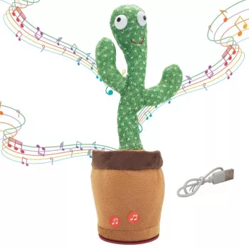 Juguete cactus bailarín Extralink Toys, juguete cantarín para niños LED USB