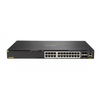 Hewlett Packard Enterprise HPE Aruba 6300M - Switch - L3 - gestionado - 24 x 1/2,5/5/10GBase-T + 4 x 1 Gigabit / 10 Gigabit / 25 Gigabit / 50 Gigabit SFP56 (Uplink / Stacking) - frontal