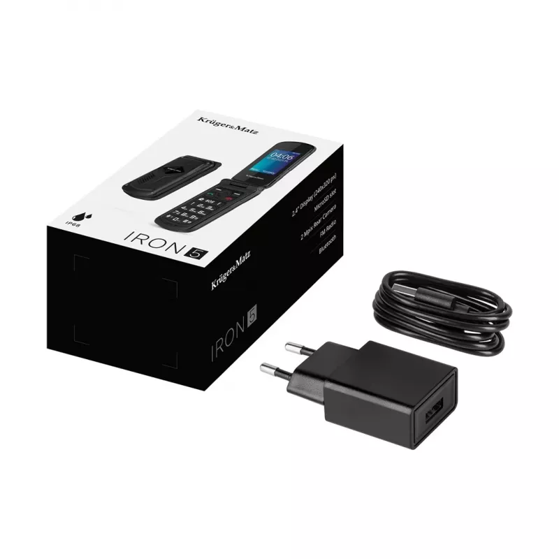 Teléfono plegable Kruger & Matz Iron 5 Flip KM0466 — Dual SIM, pantalla de 2,4
