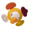 Pato de peluche sensorial interactivo Ascato 122946 — textura suave, diseño multicolor