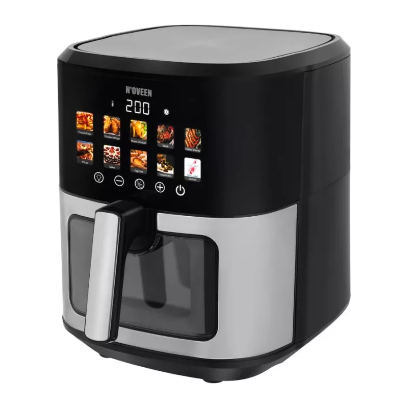 Freidora sin aceite N'oveen AF770 X-LINE negra, plateada
