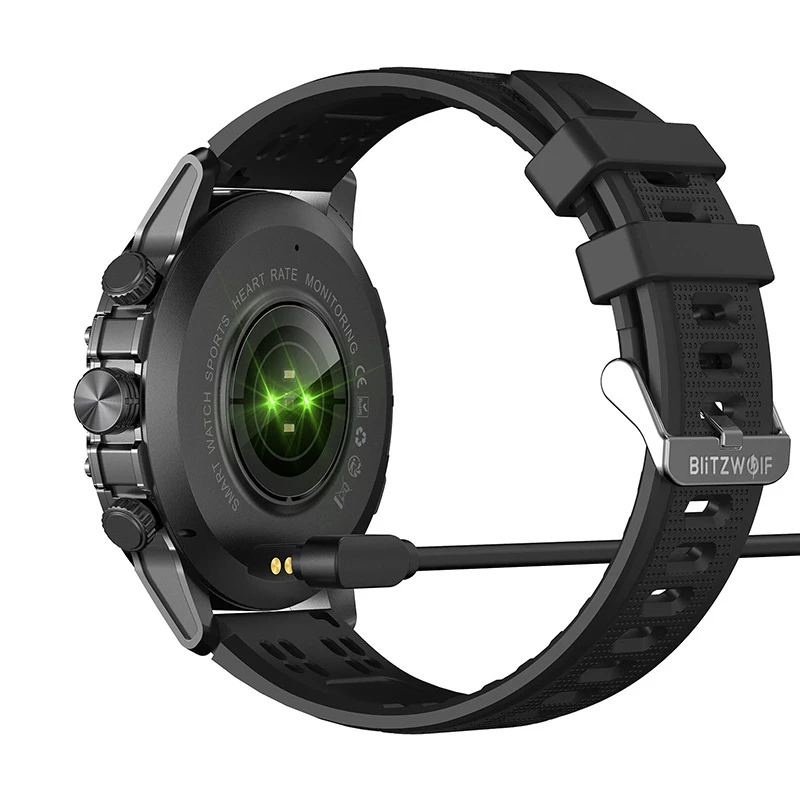 Smartwatch BlitzWolf BW-AT6 plus – negro, medidor de frecuencia cardíaca, monitor de actividad