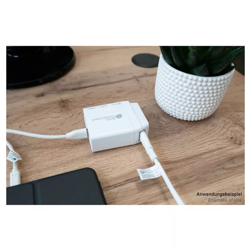 Adaptador de cable de alimentación para cargadores Good Connections (PCA-WxxxW), blanco (PCA-W008W)