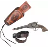 Revolver vaquero de juguete de metal Pulio 155150/0 con funda desmontable, réplica de acción simple