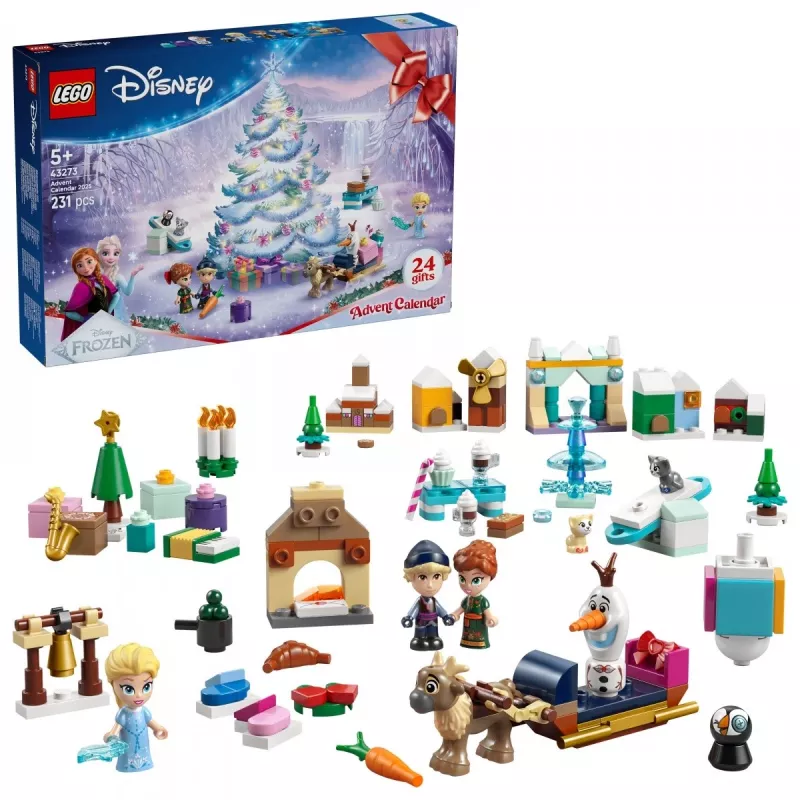 Juguete de construcción LEGO Disney Frozen calendario de adviento 2025 Set 43273 — 231 piezas, 4 minifiguras, edad 5+