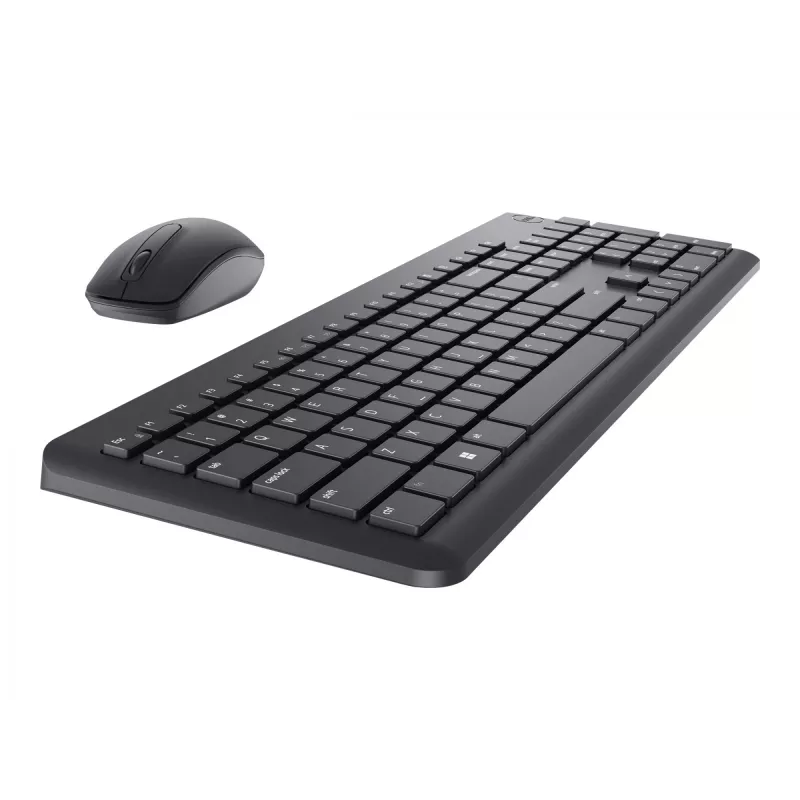 DELL Teclado y ratón - KM3322W - Ucraniano (QWERTY), Tamaño completo (100 %), Inalámbrico, RF Wireless, QWERTY, Negro, ratón incluido