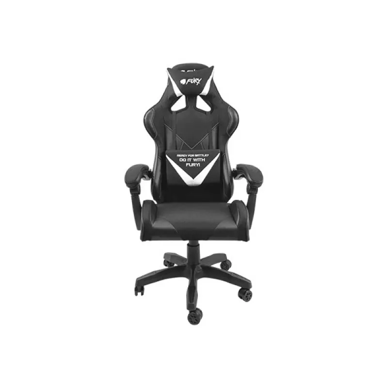 Silla gamer FURY Avenger L universal con asiento acolchado negra