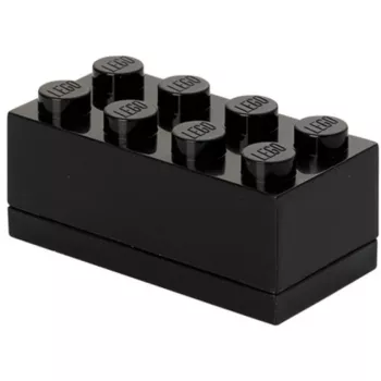 Caja de almacenamiento room copenhagen LEGO Mini Box 8 (negro) — organizador compacto para piezas pequeñas
