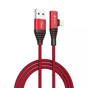 Cable USB 2 en 1 de carga/datos Devia Strom Series 1,2 m — rojo